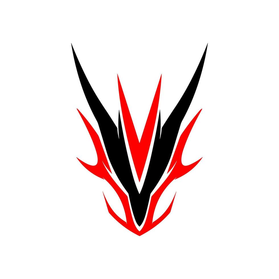 Drago logo vettore, minimalista Drago testa logo vettore