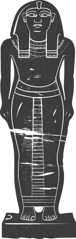 ai generato silhouette antico sarcofago nero colore solo vettore