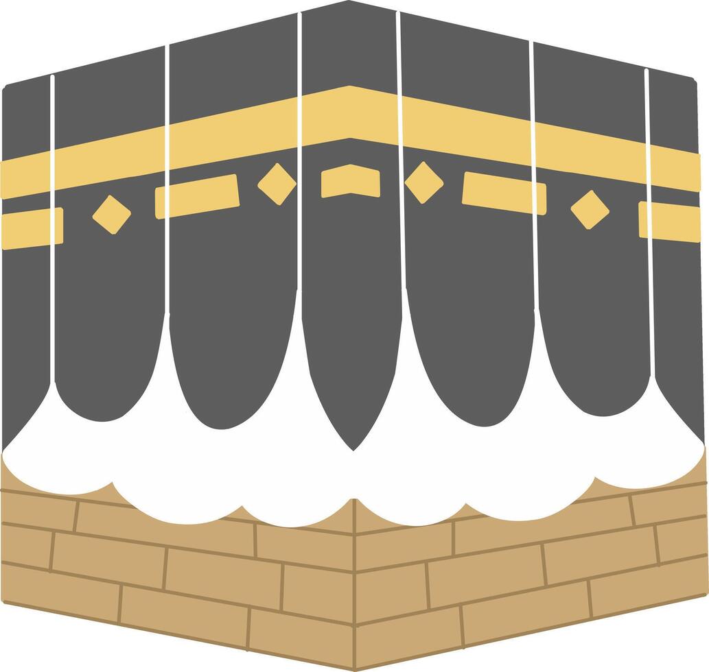kaaba illustrazione Ka'bah elementi makkah vettore per saluti Ramadan eid al-Fitr eid al-Adha