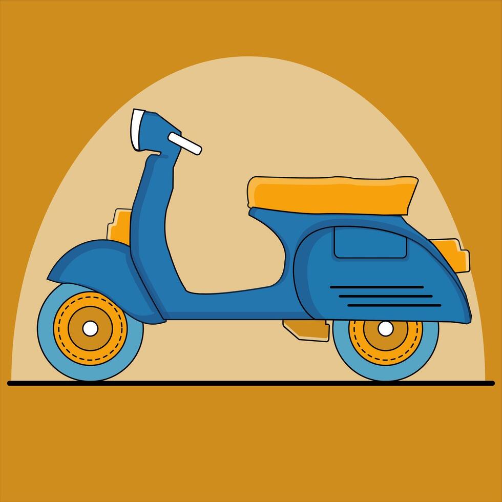 classico scooter vettore illustrazione