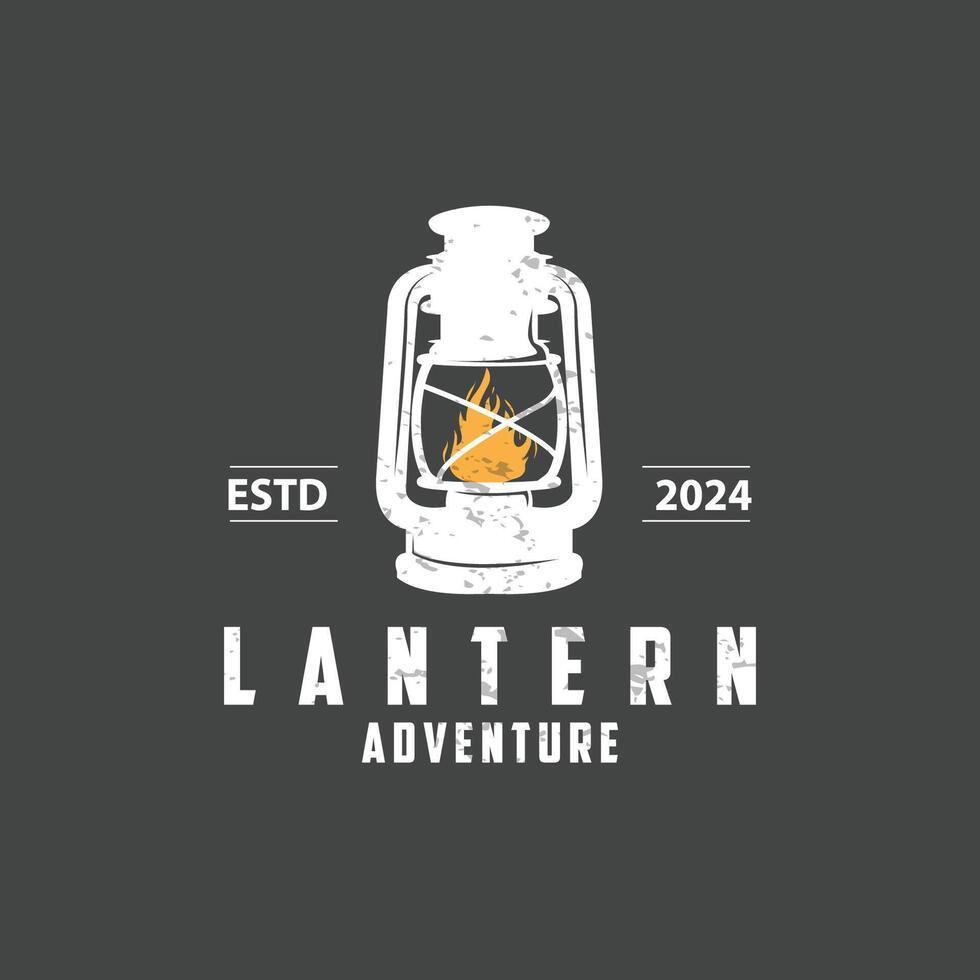 lanterna logo design strada lampada vecchio classico Vintage ▾ minimalista illustrazione modello vettore