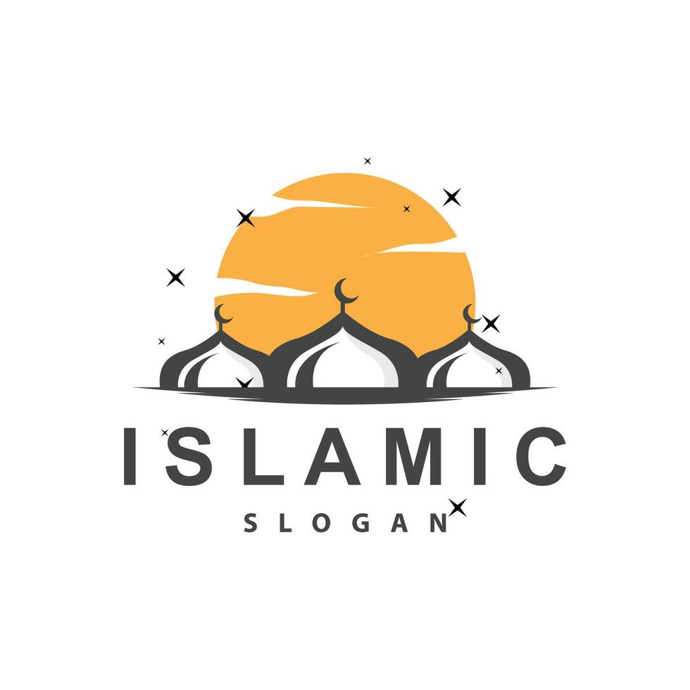 moschea logo Ramadan giorno design modello vettore silhouette islamico posto di culto