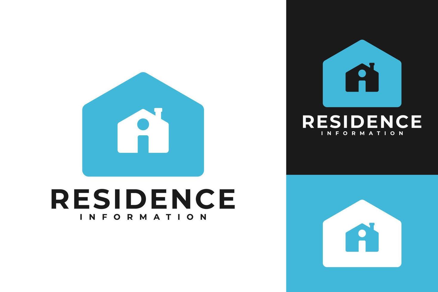 residenza case informazione logo design vettore
