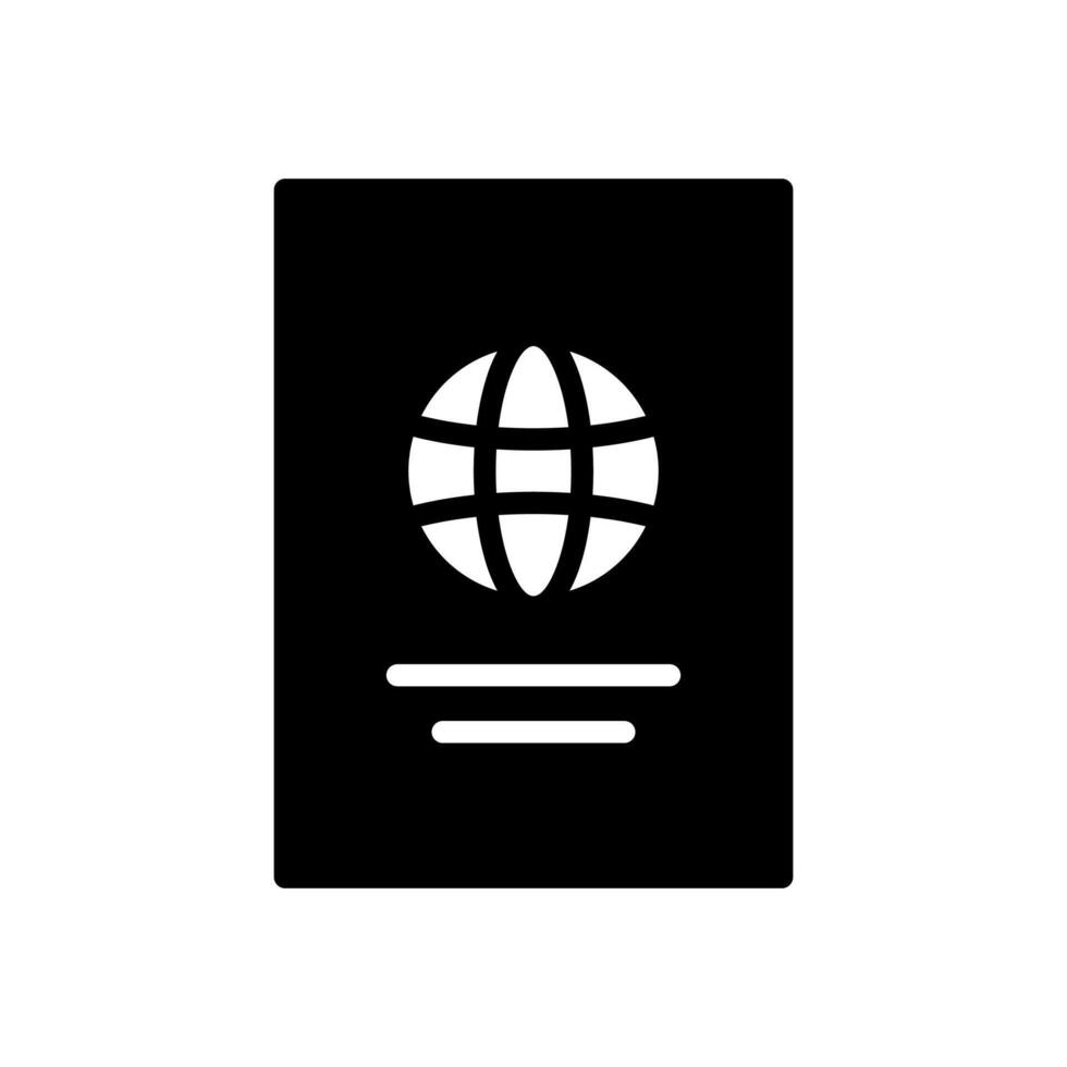 passaporto icona simbolo vettore modello