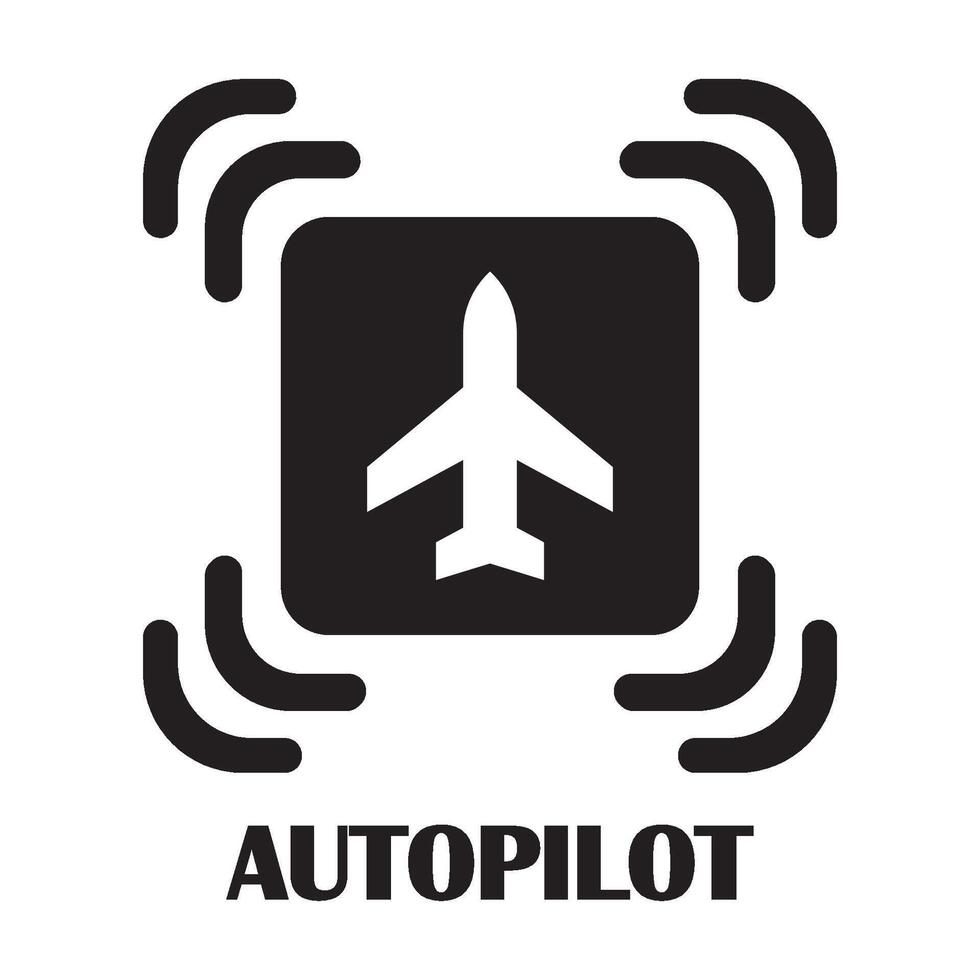 autopilota icona vettore illustrazione design