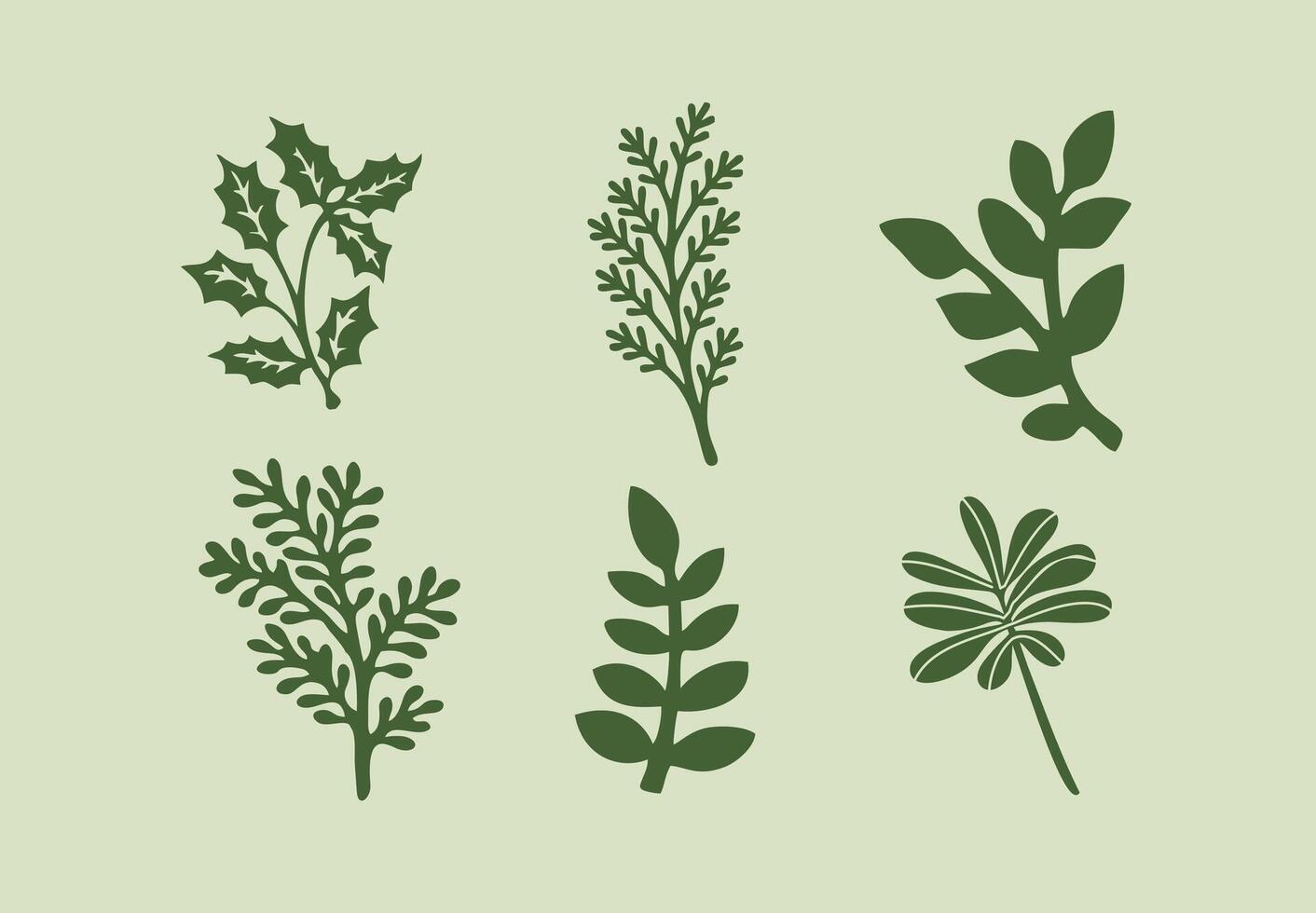 illustrazione design per molti frondoso e denso buio verde le foglie vettore