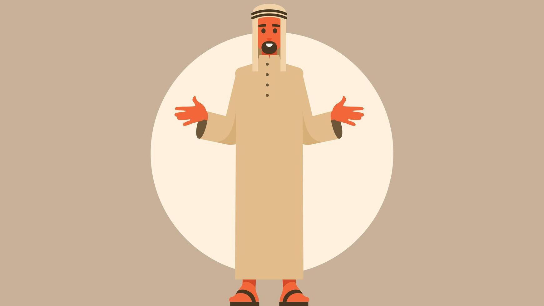 un arabo uomo nel Emirati Arabi Uniti tradizionale capi di abbigliamento vettore