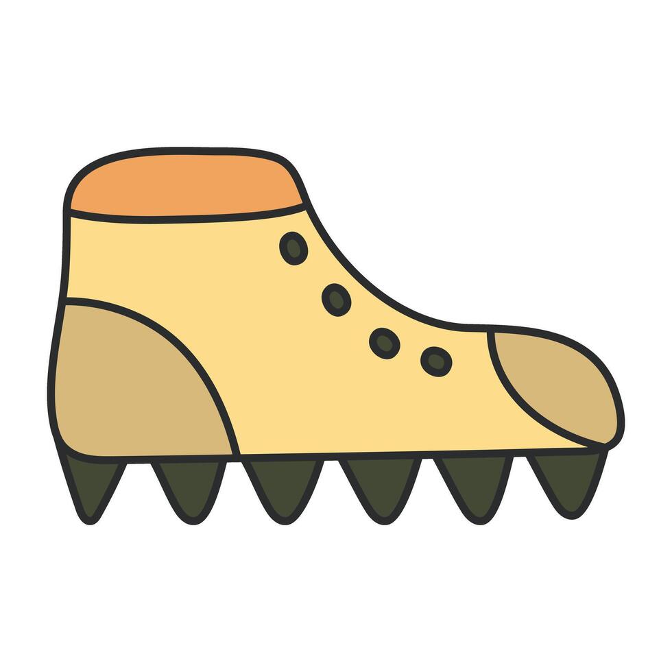 moderno design icona di escursioni a piedi stivali vettore