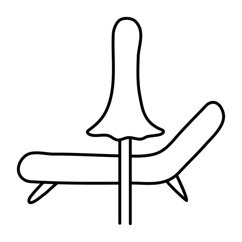 premio design icona di spiaggia sedia vettore