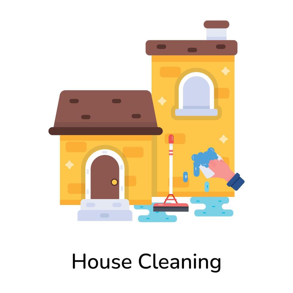 di moda Casa pulizia vettore