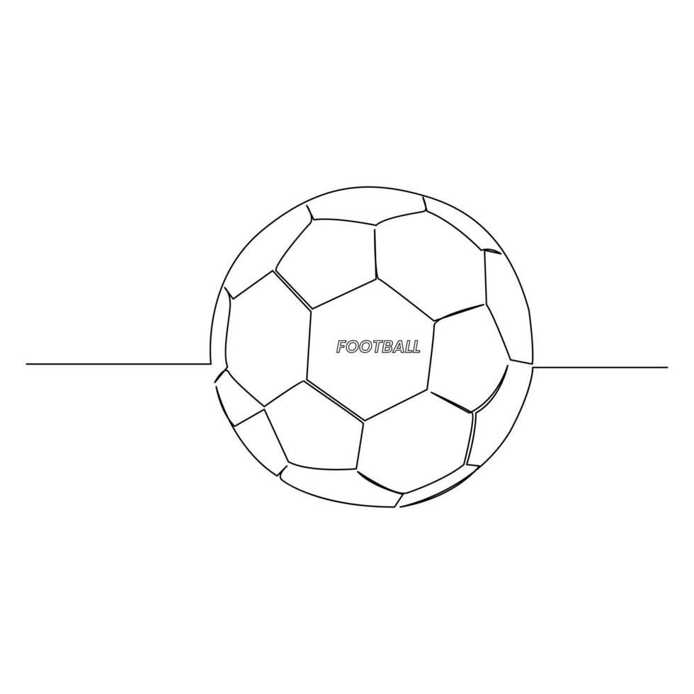 calcio continuo uno linea disegno illustrazione arte vettore design