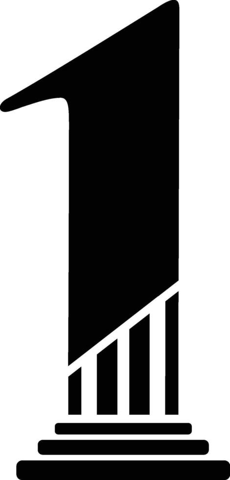 numero 1 pilastro legge logo vettore