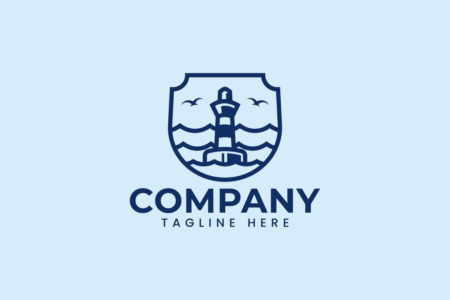 faro boa moderno logo design per marino mare sport azienda attività commerciale vettore