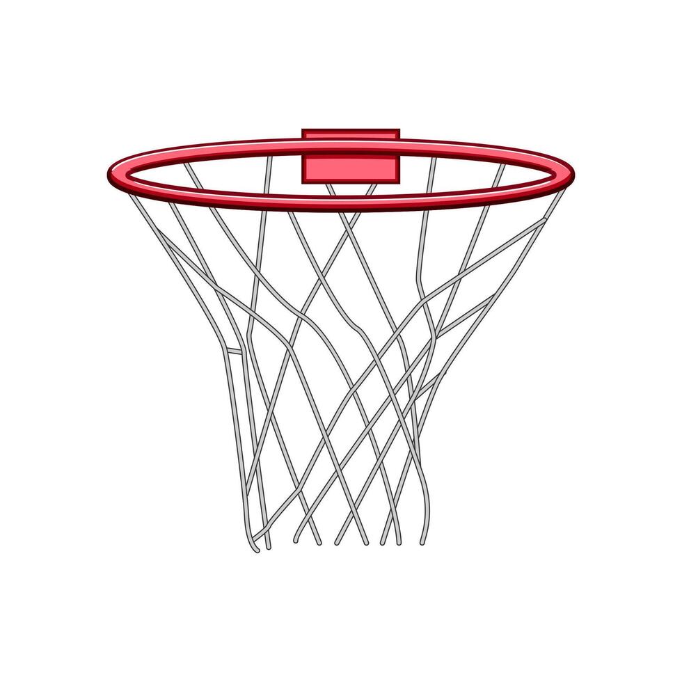 gioco pallacanestro cerchio cartone animato vettore illustrazione