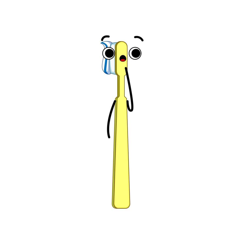 dente spazzolino cartone animato vettore illustrazione