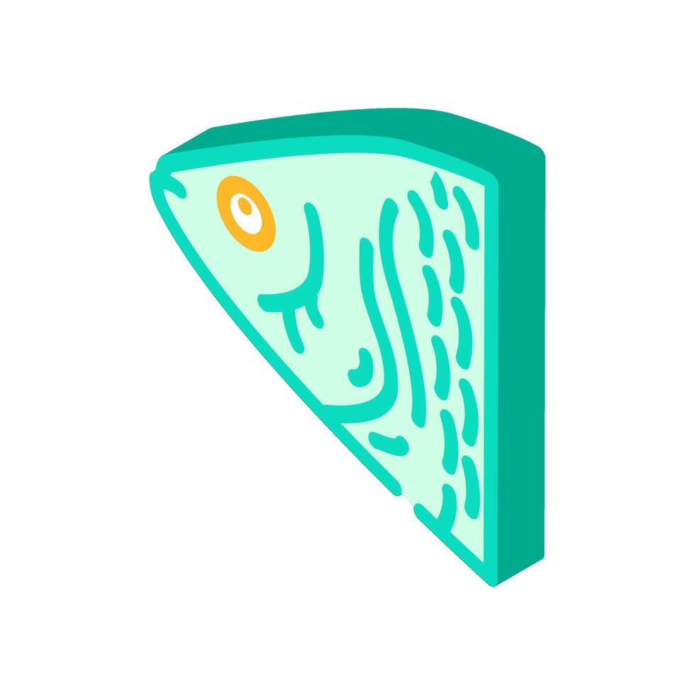 pesce animale isometrico icona vettore illustrazione