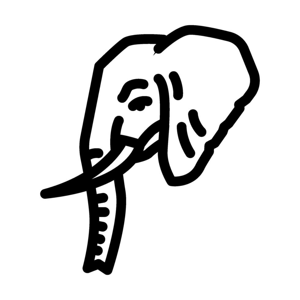 elefante animale linea icona vettore illustrazione