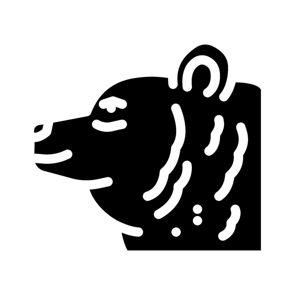 orso animale glifo icona vettore illustrazione