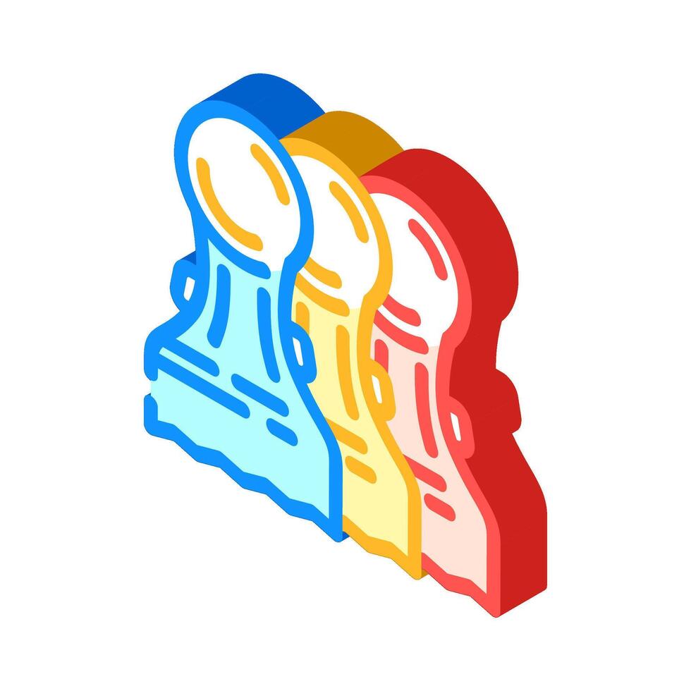 clip croquet gioco isometrico icona vettore illustrazione