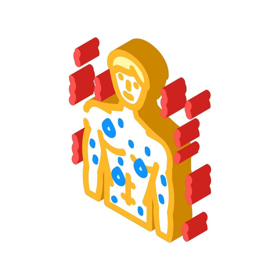 sudore sauna isometrico icona vettore illustrazione