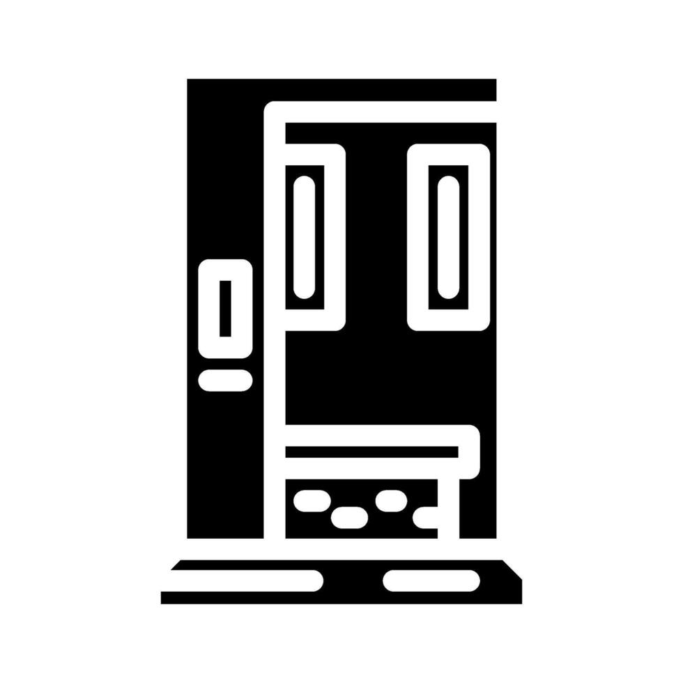 infrarosso sauna glifo icona vettore illustrazione