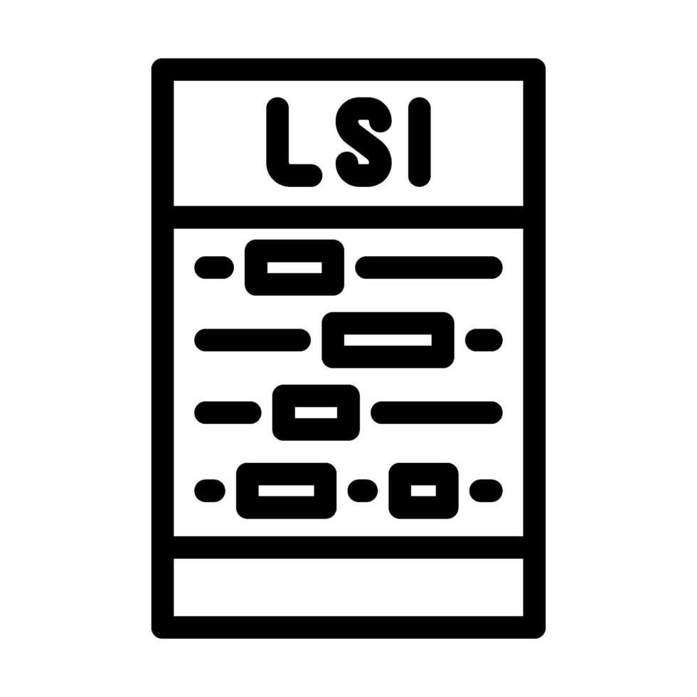 latente semantico indicizzazione lsi SEO linea icona vettore illustrazione
