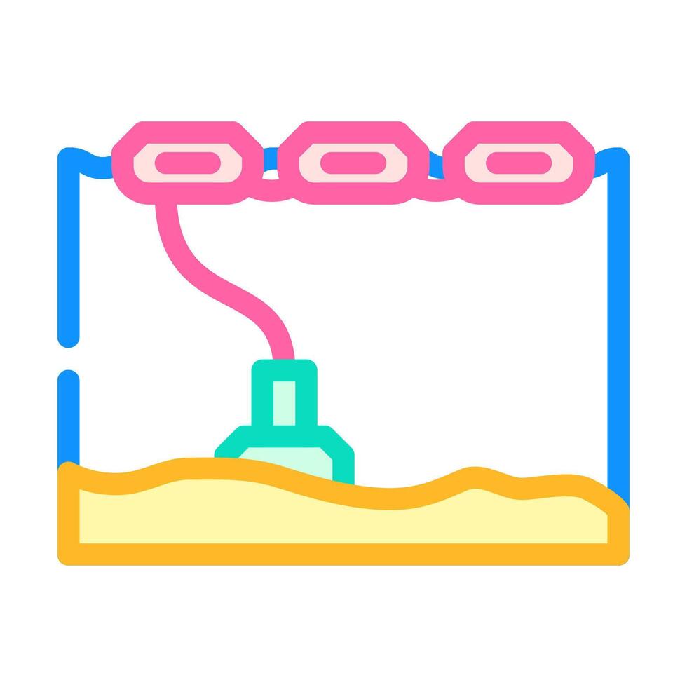 onda energia generazione di marea colore icona vettore illustrazione