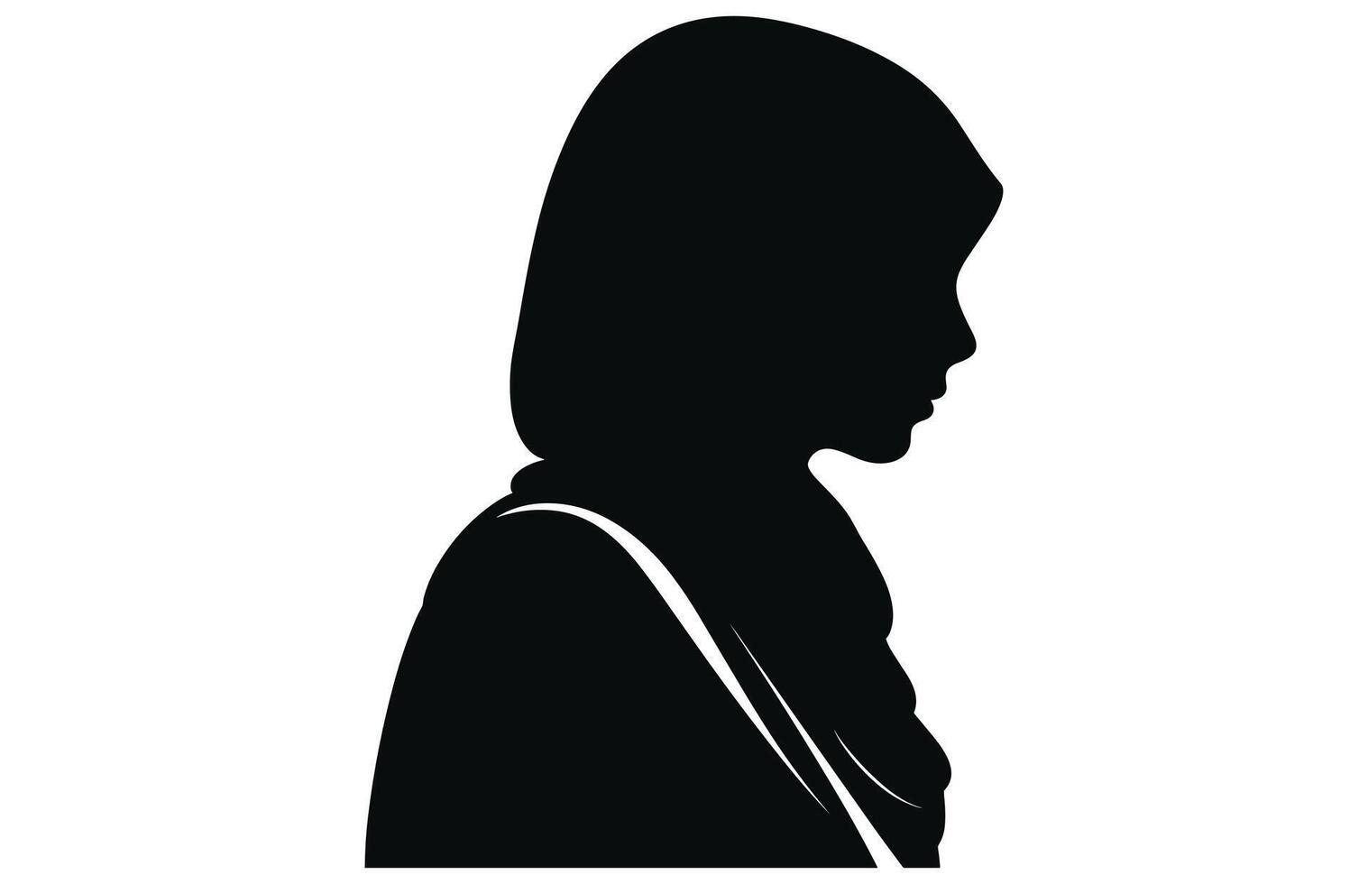 musulmano donna nel hijab moda silhouette, donna hijab silhouette vettore design