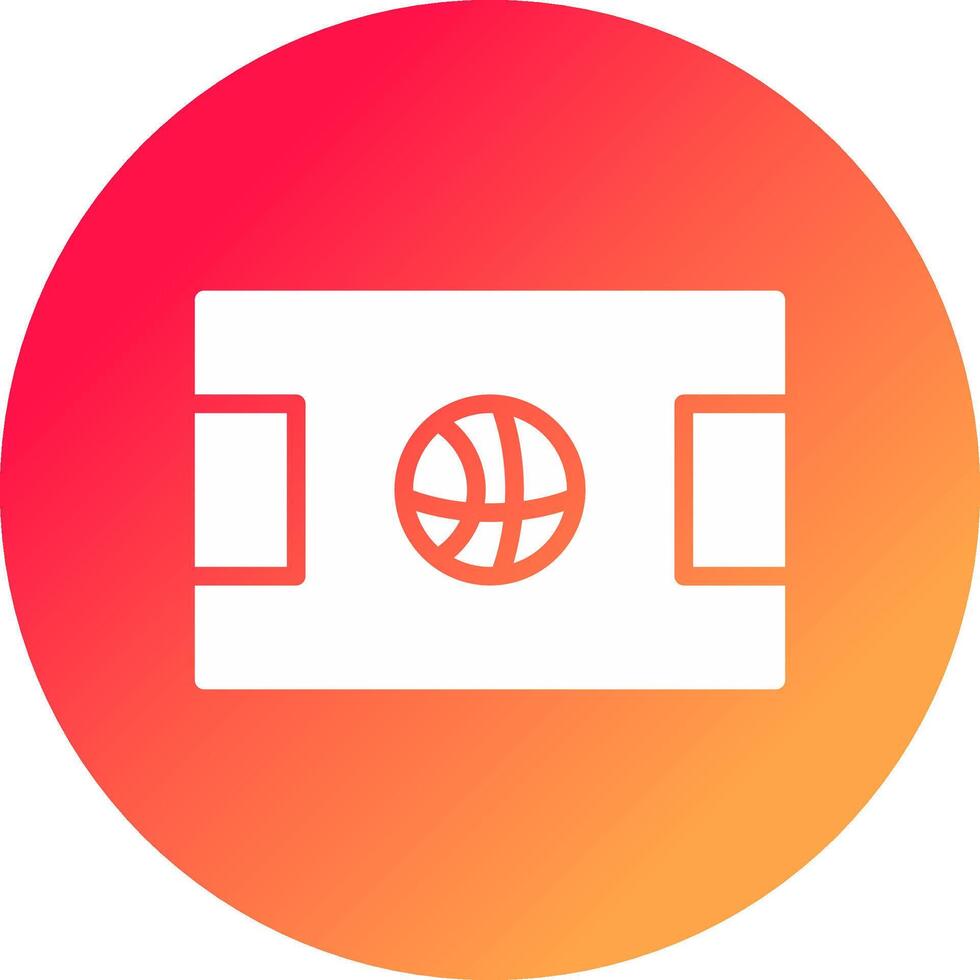 pallacanestro Tribunale creativo icona design vettore