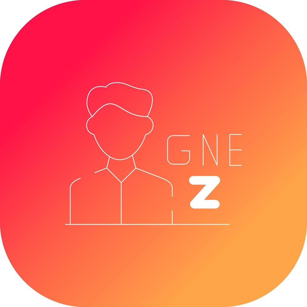 gen z maschio creativo icona design vettore