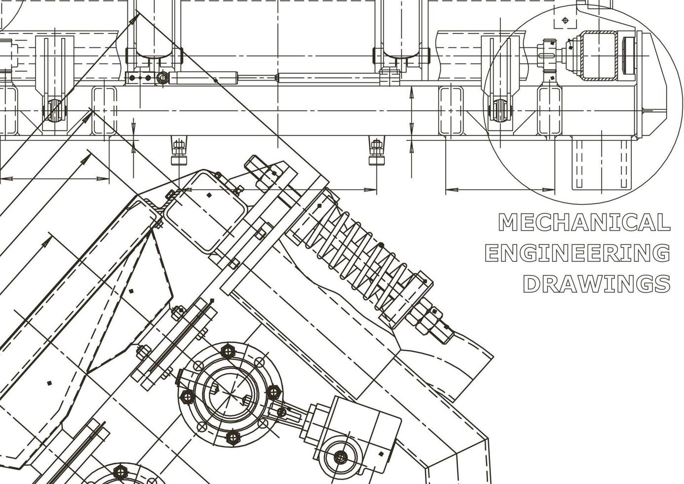 bandiera di vettore. disegno tecnico. fabbricazione di strumenti meccanici vettore