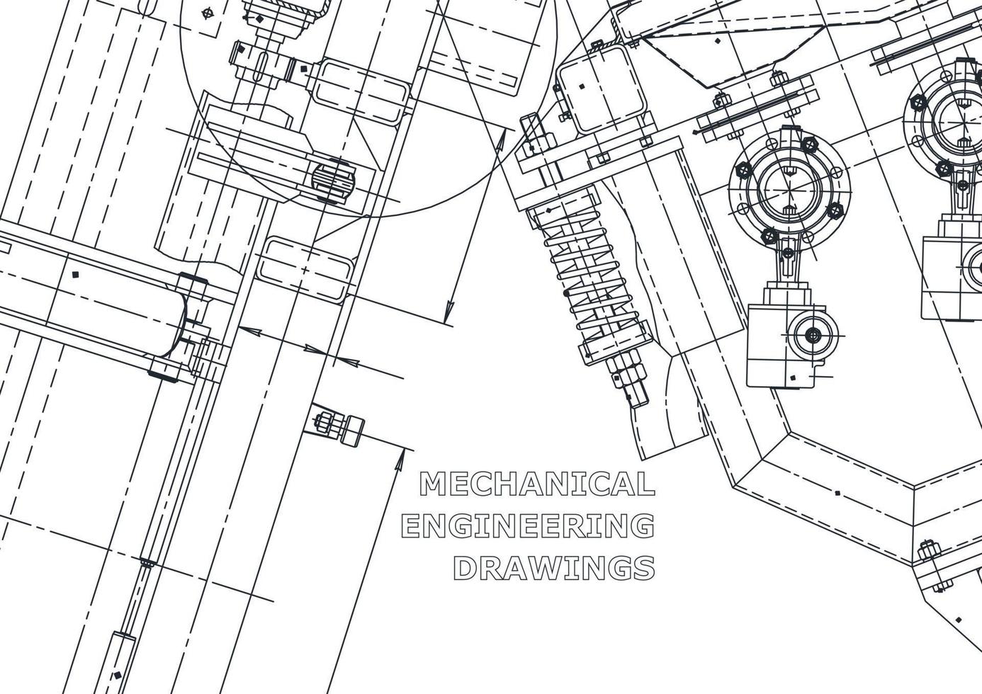 bandiera di vettore. disegno tecnico. fabbricazione di strumenti meccanici vettore