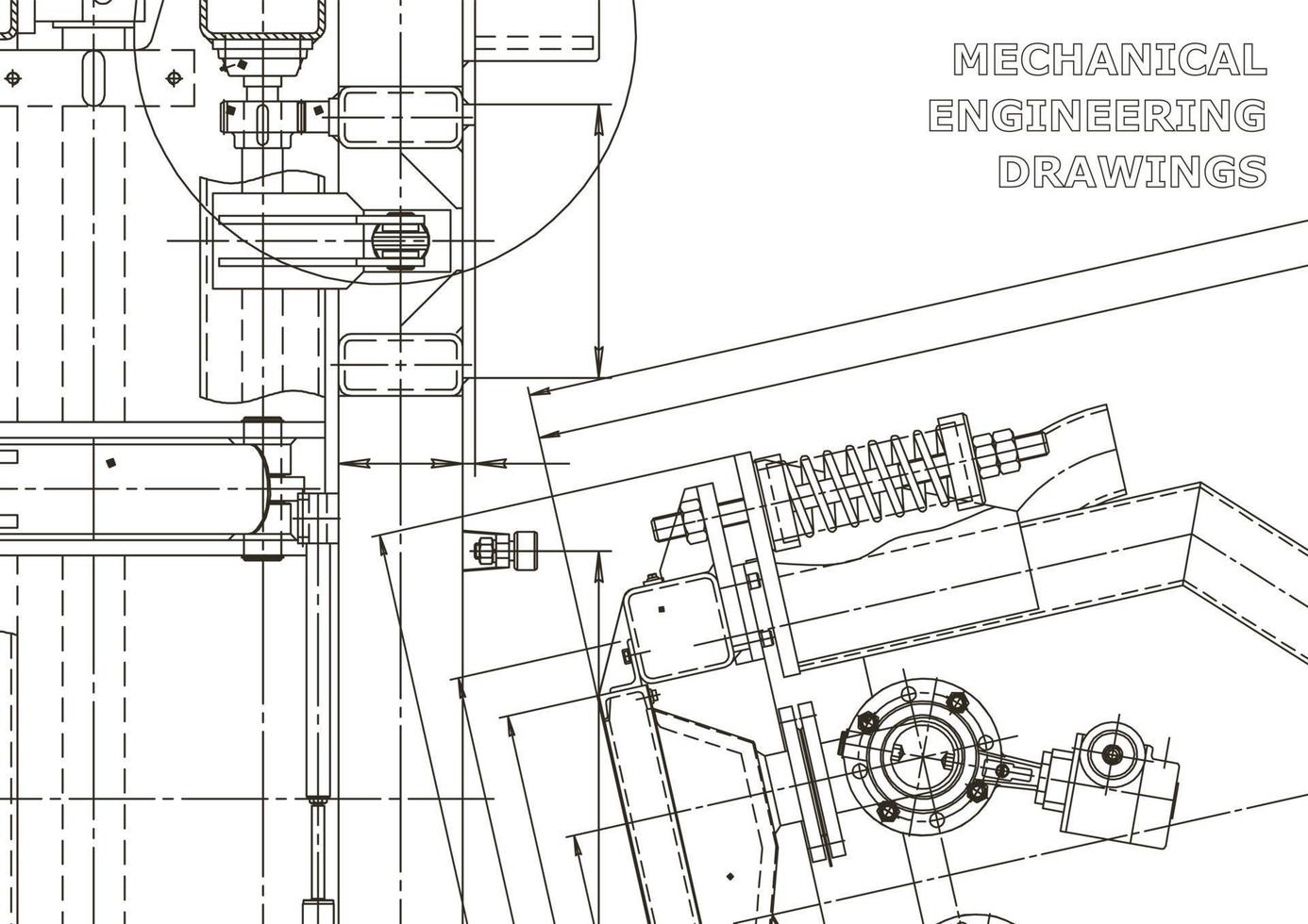 bandiera di vettore. disegno tecnico. fabbricazione di strumenti meccanici vettore