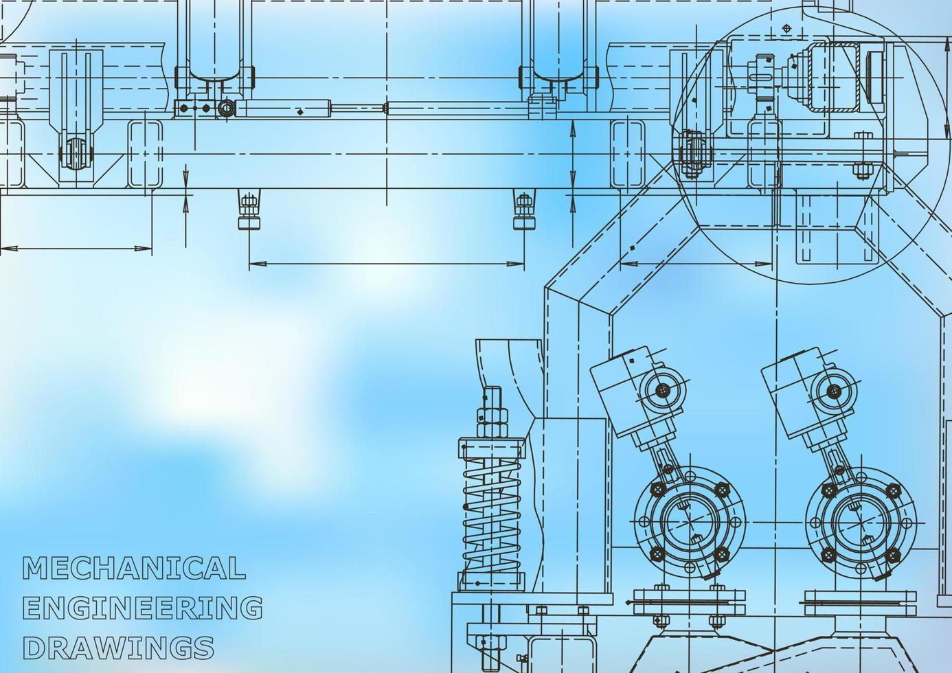 planimetria. illustrazione di ingegneria vettoriale. copertina, flyer, banner, sfondo. disegni di fabbricazione di strumenti. disegno di ingegneria meccanica. illustrazioni tecniche vettore