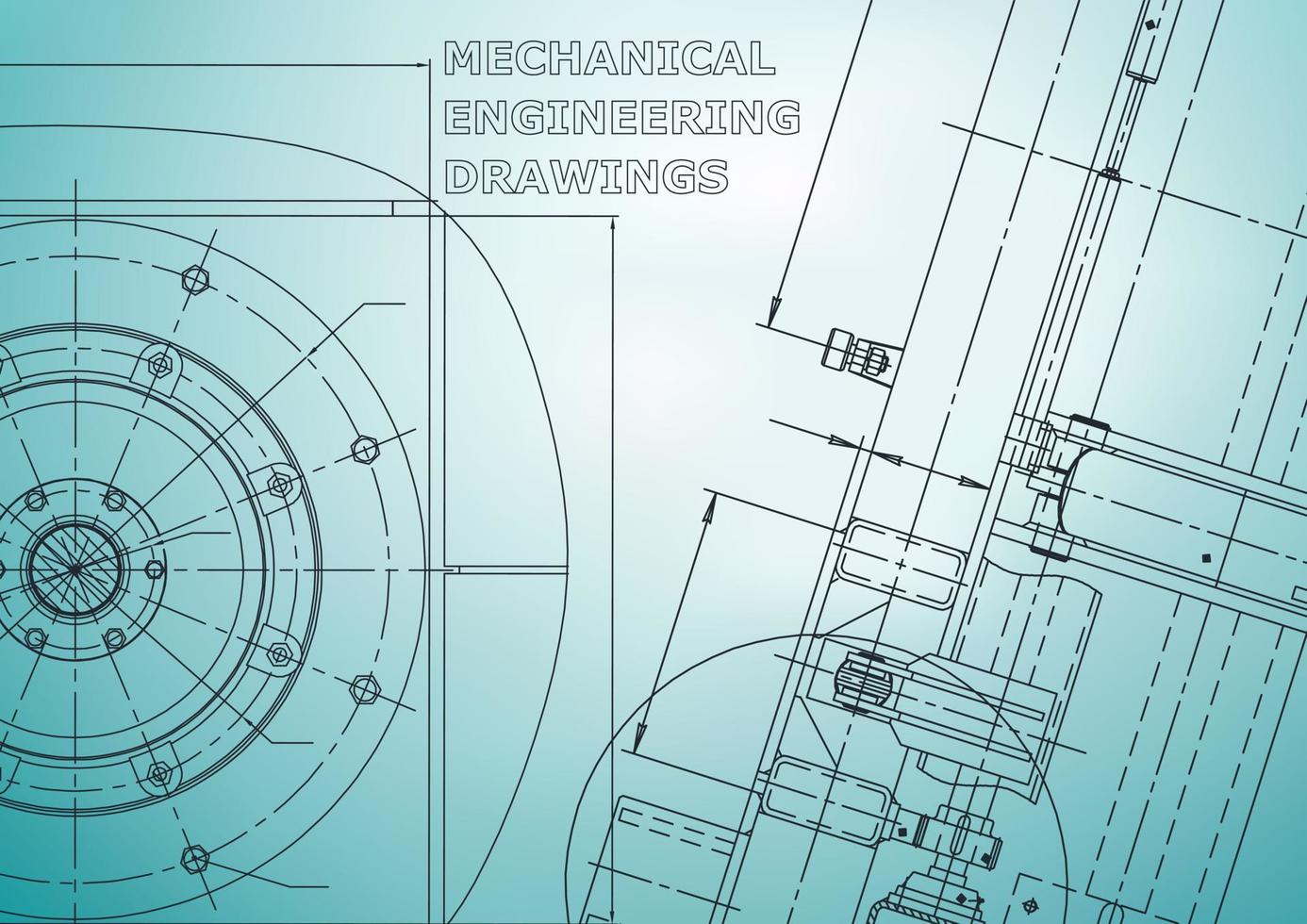 planimetria. illustrazione di ingegneria vettoriale. copertina, flyer, banner, sfondo. disegni di fabbricazione di strumenti. disegno di ingegneria meccanica. illustrazioni tecniche vettore