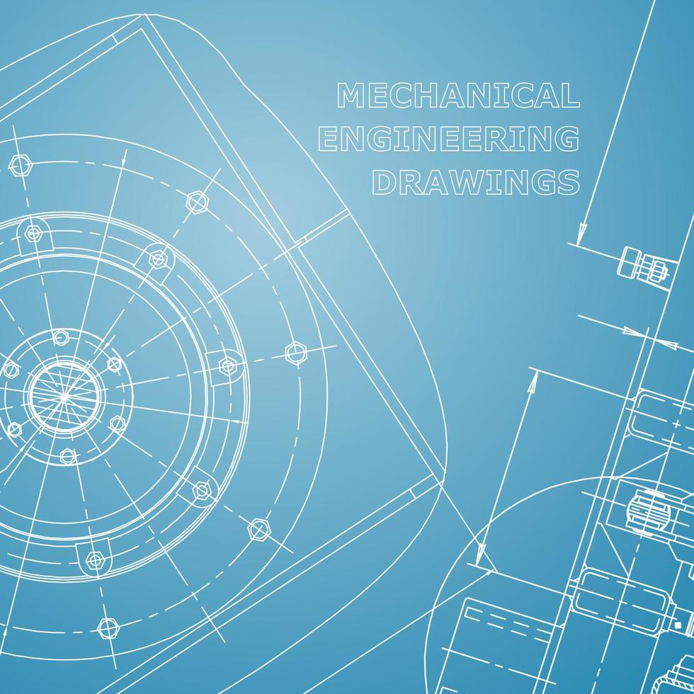 planimetria. illustrazione di ingegneria vettoriale. sistemi di progettazione assistita da computer vettore