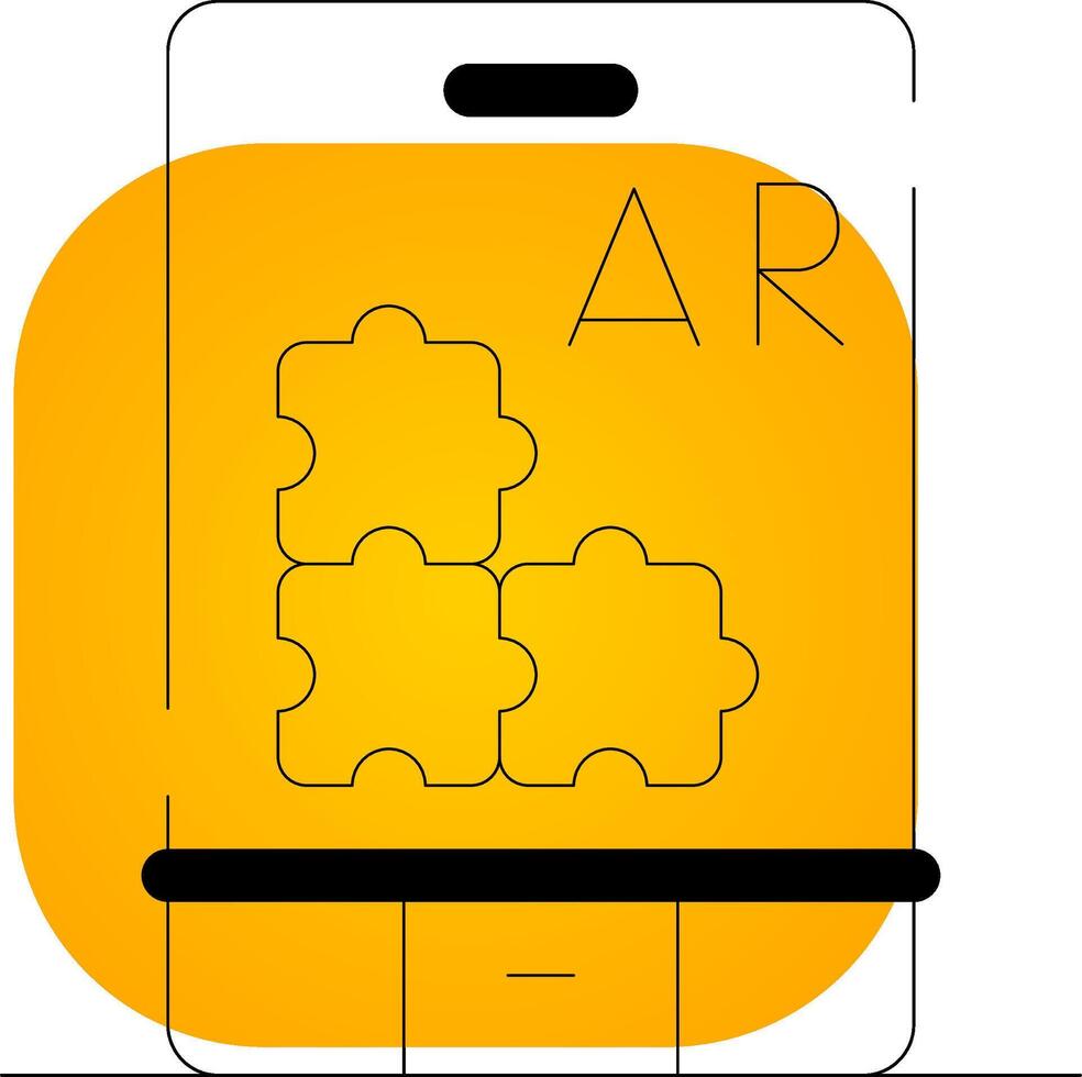 ar puzzle creativo icona design vettore