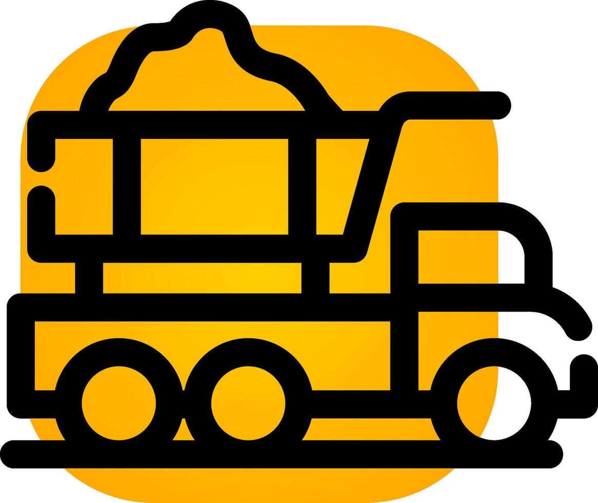 cumulo di rifiuti camion creativo icona design vettore