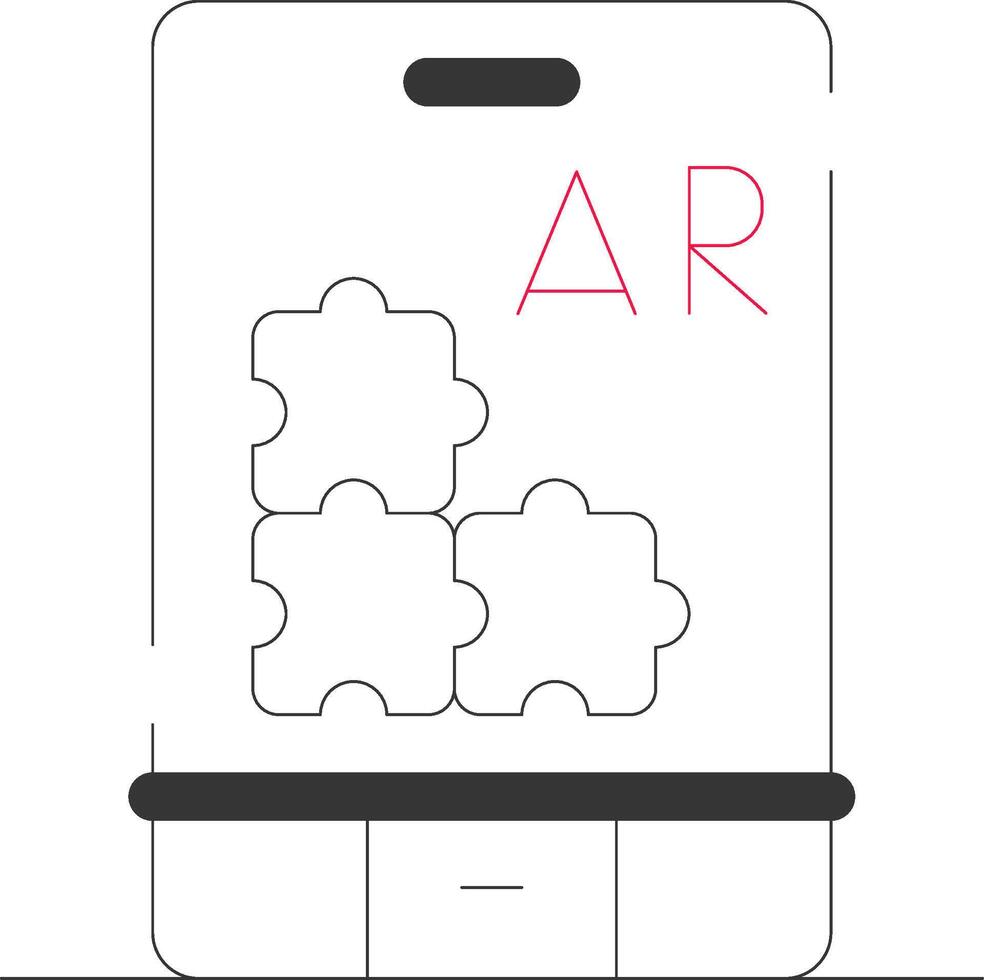 ar puzzle creativo icona design vettore