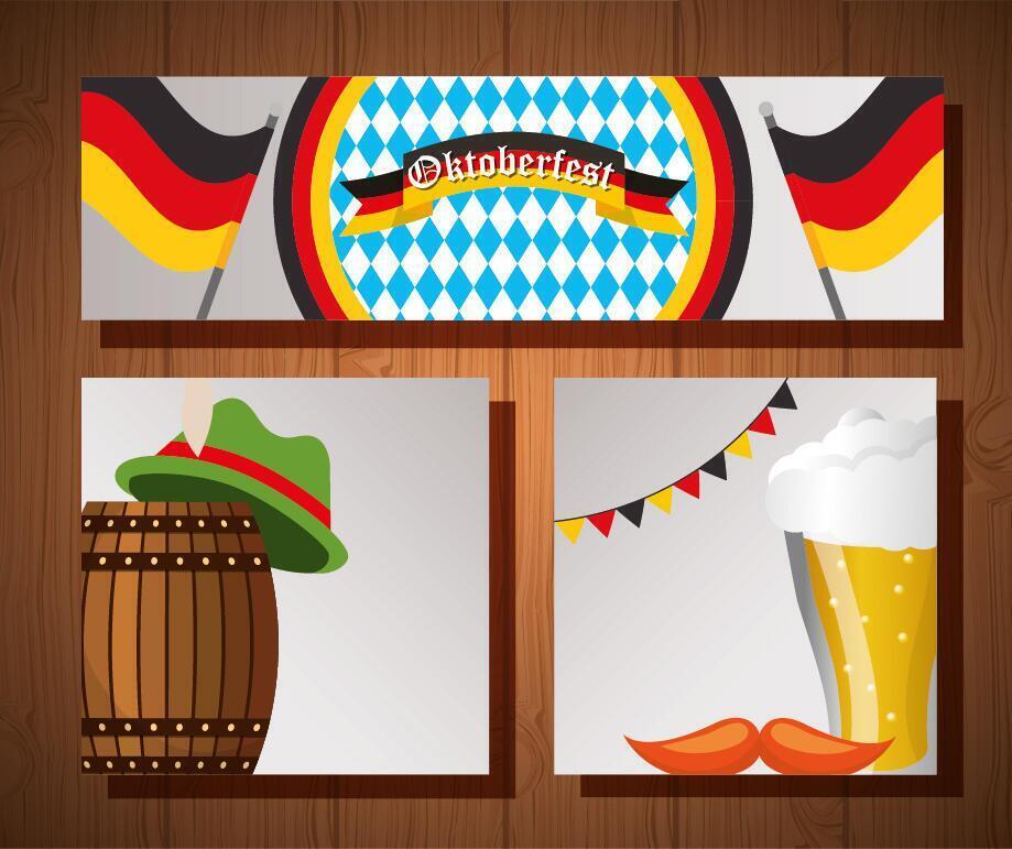 illustrazione di celebrazione dell'oktoberfest, design del festival della birra vettore