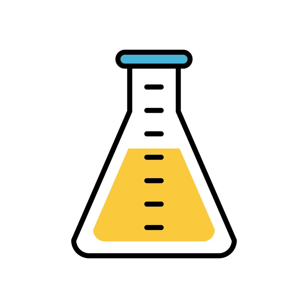 laboratorio di prova in provetta icona isolata vettore