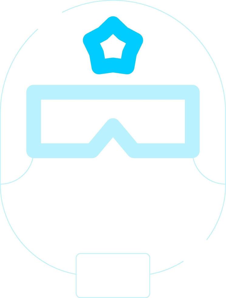 polizia casco creativo icona design vettore