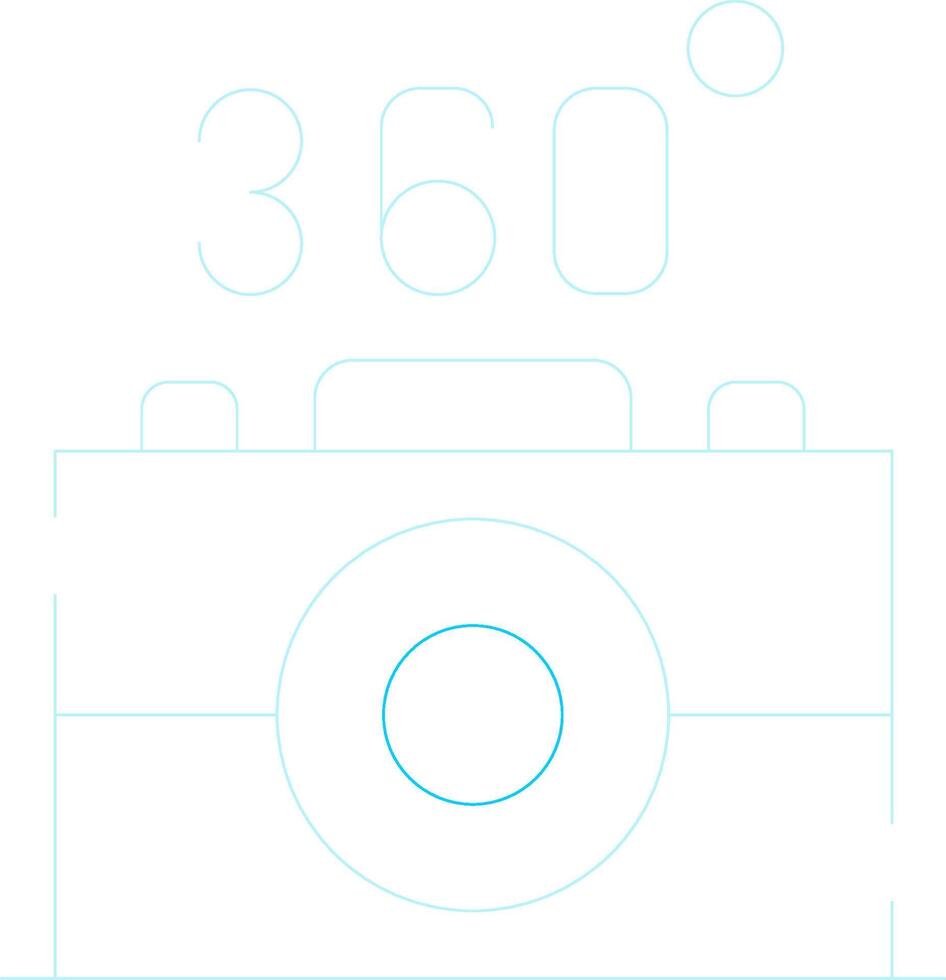 360 telecamera creativo icona design vettore