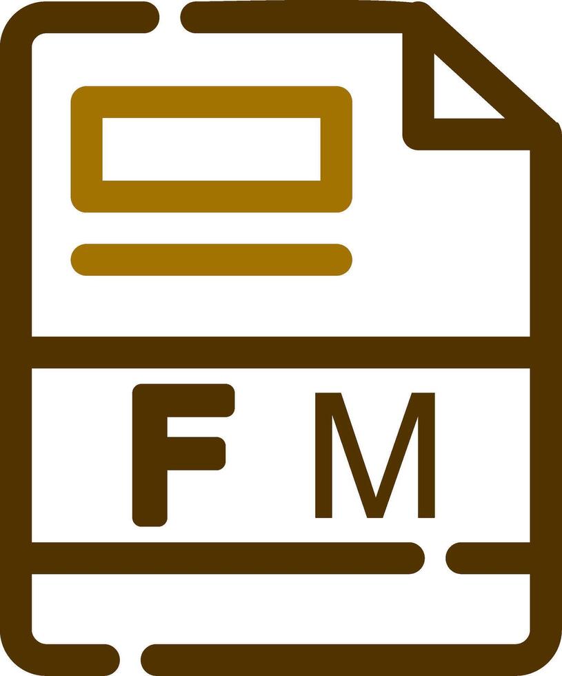 fm creativo icona design vettore