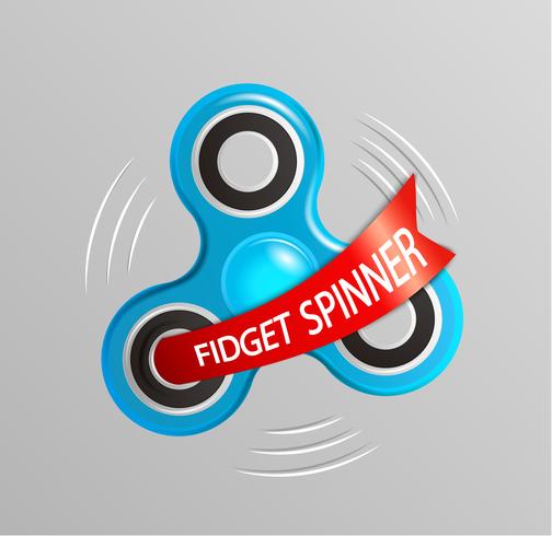 fidget spinner logo. vettore