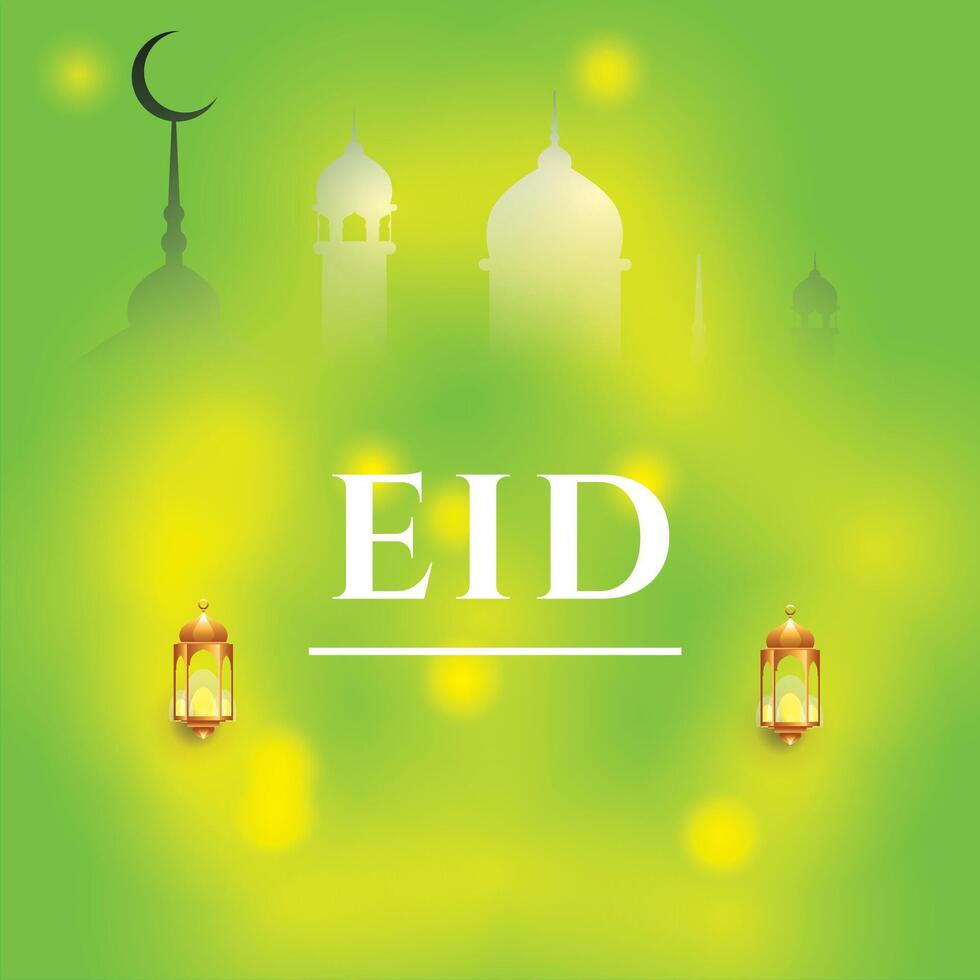 eid al adha e eid al Fitr mubarak sfondo design vettore