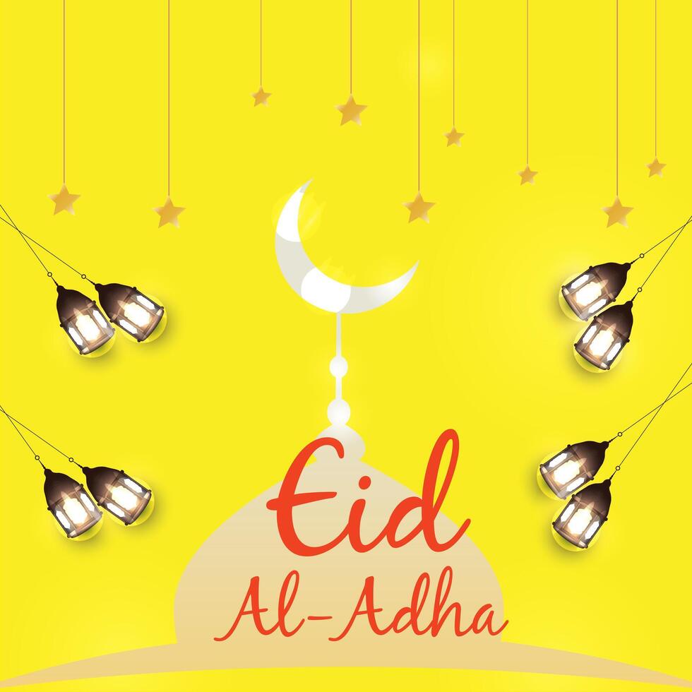 eid ul adha mubarak sfondo design vettore