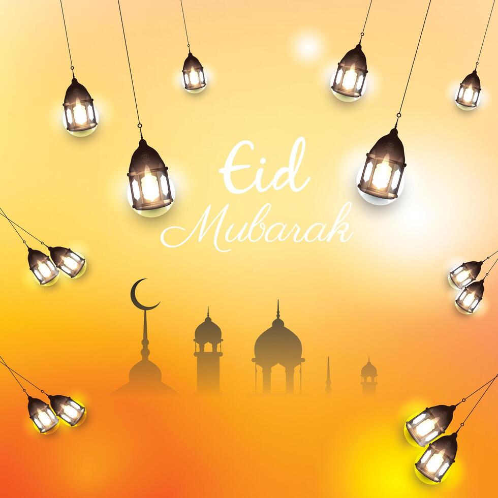 eid ul adha mubarak sfondo design vettore