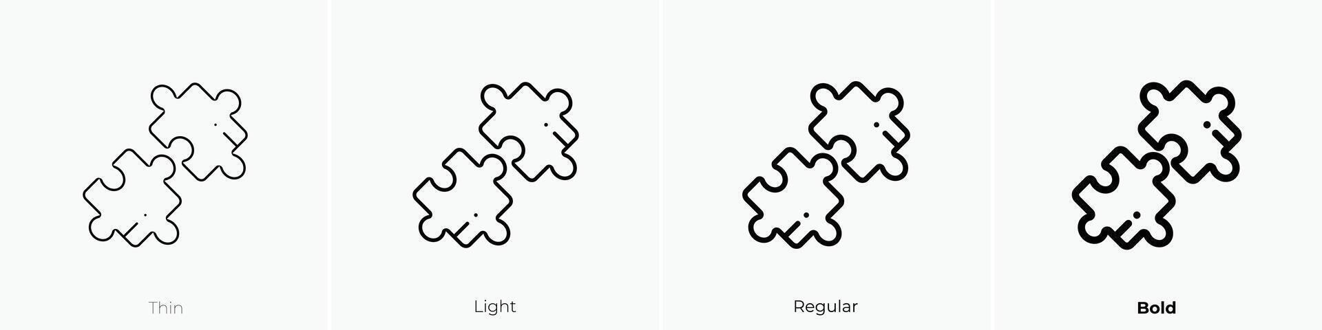 opzioni icona. sottile, luce, regolare e grassetto stile design isolato su bianca sfondo vettore