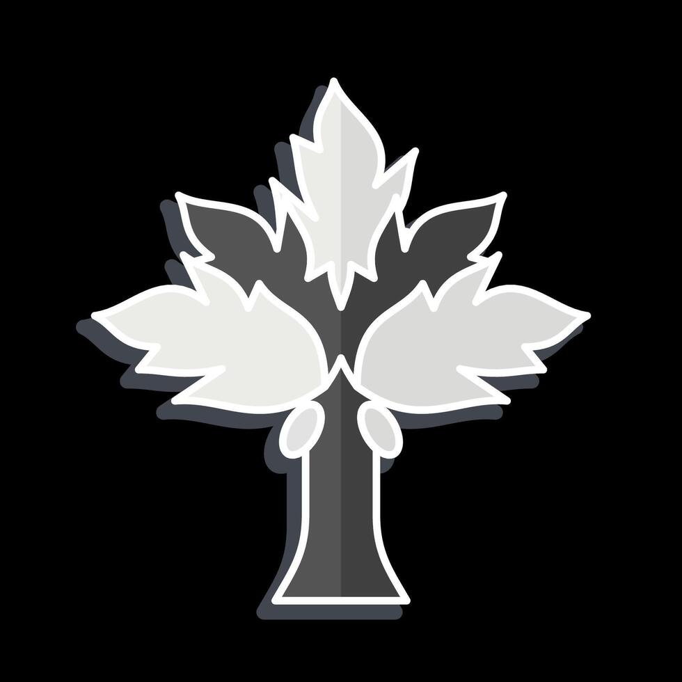 icona palma. relazionato per Qatar simbolo. lucido stile. semplice design illustrazione. vettore